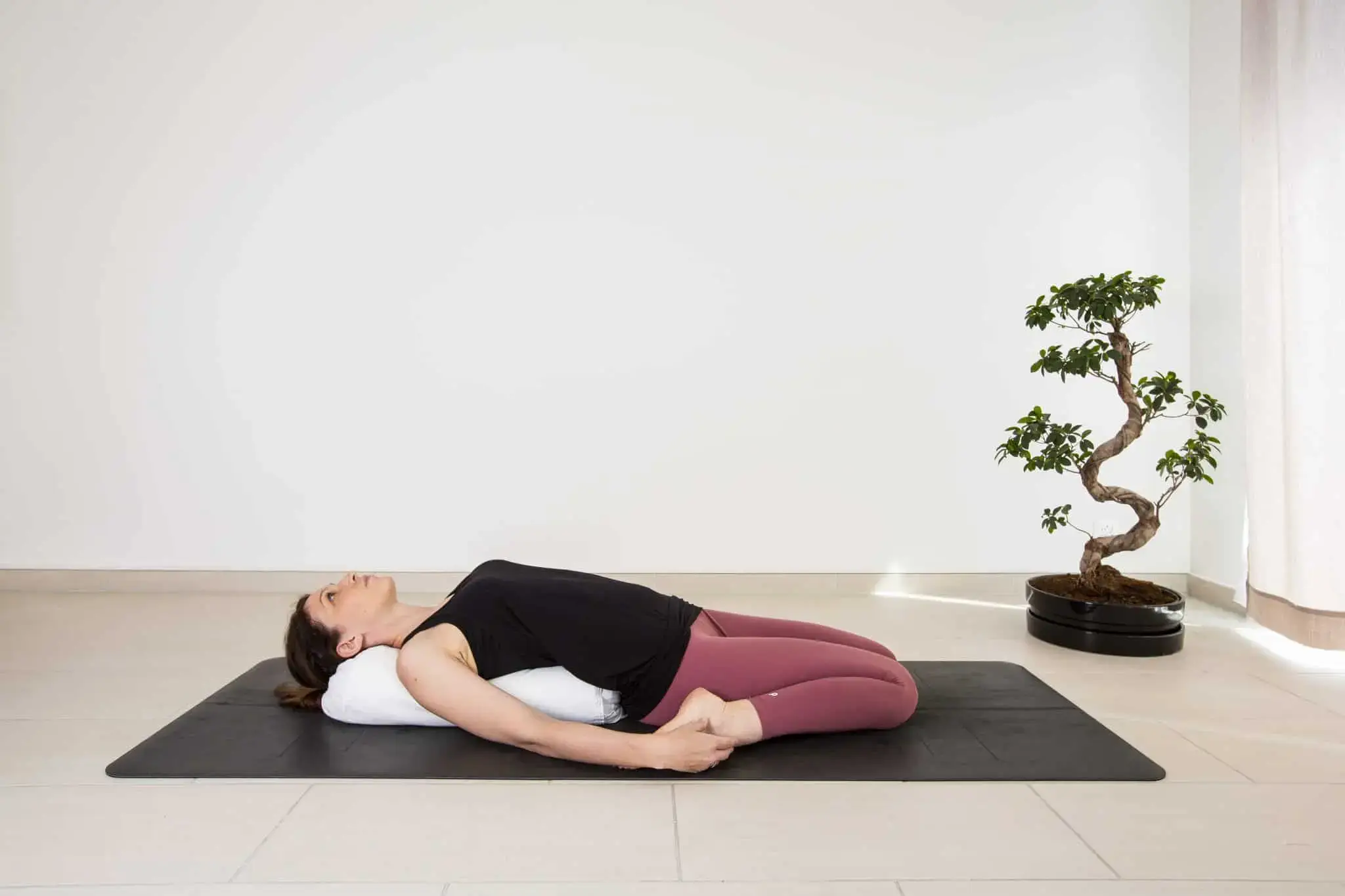 Focused Hatha Yoga posture.